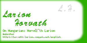 larion horvath business card